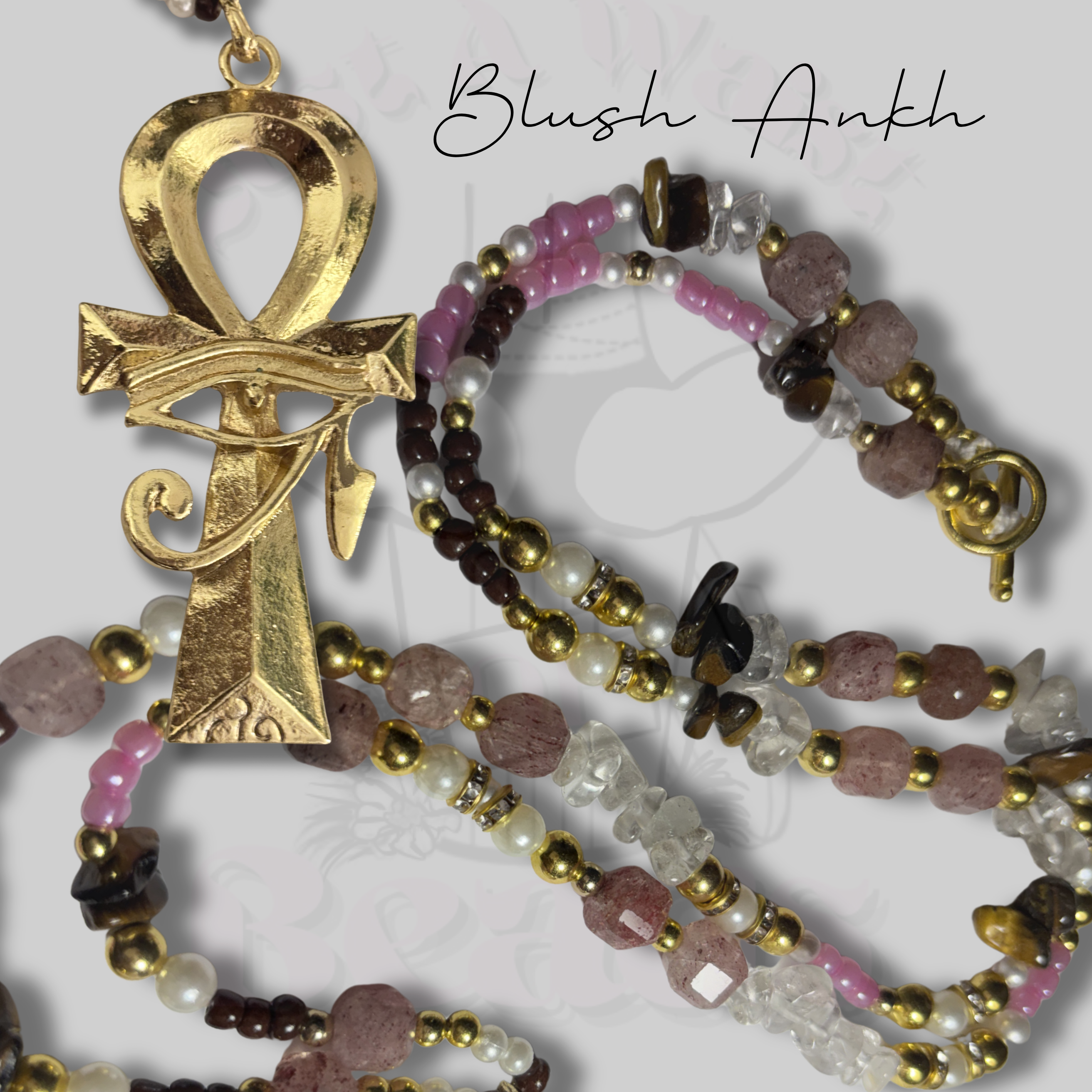 Blush Ankh Necklace