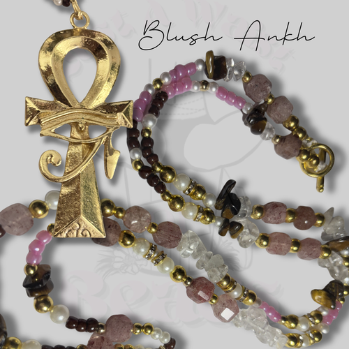 Blush Ankh Necklace